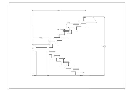 Металлический косоур лестницы чертеж